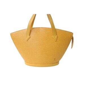 Louis Vuitton Saint Handbag Jacques Epi Yellow Leather